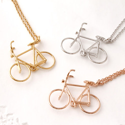 bicycle necklace  (gold plating)【受注製作】 5枚目の画像