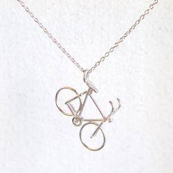 bicycle necklace (rhodium plating) 第2張的照片