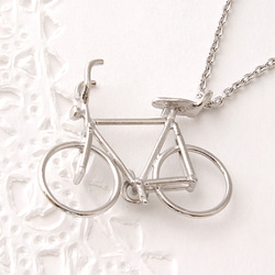 bicycle necklace (rhodium plating) 第1張的照片