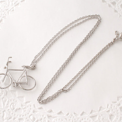 bicycle necklace (rhodium plating) 第3張的照片