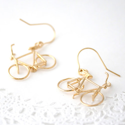 bicycle pierce (gold plating)【受注制作】 2枚目の画像