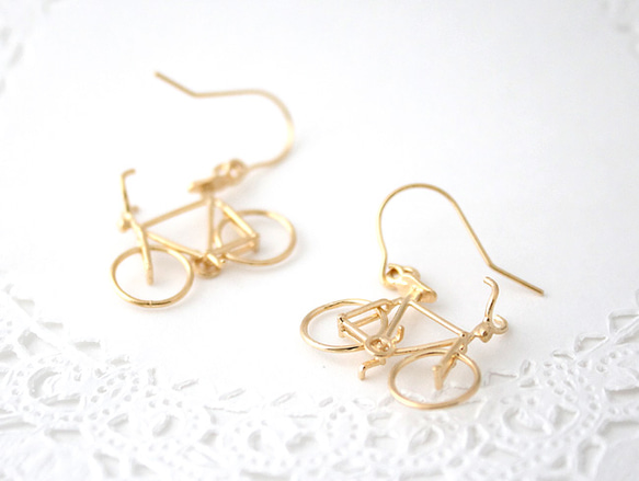 bicycle pierce (gold plating)【受注制作】 2枚目の画像