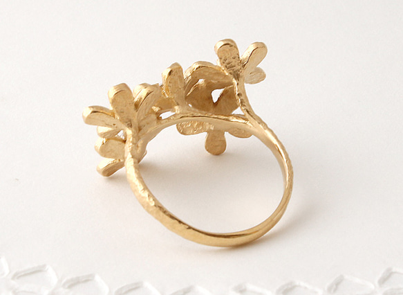 Petit fluer ring ( five/gold plating) 第3張的照片