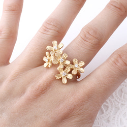 Petit fluer ring ( five/gold plating) 第4張的照片