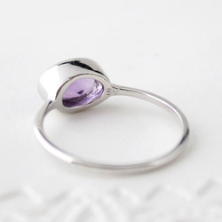 Amethyst ring / rhodium plating 第3張的照片