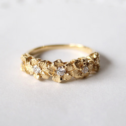 Hibiscus ring/ gold plating 第1張的照片