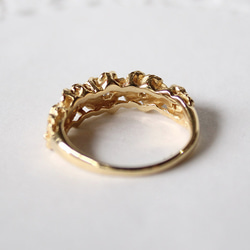Hibiscus ring/ gold plating 第4張的照片