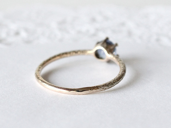 round cut sapphire ring [5mm] k10 5枚目の画像