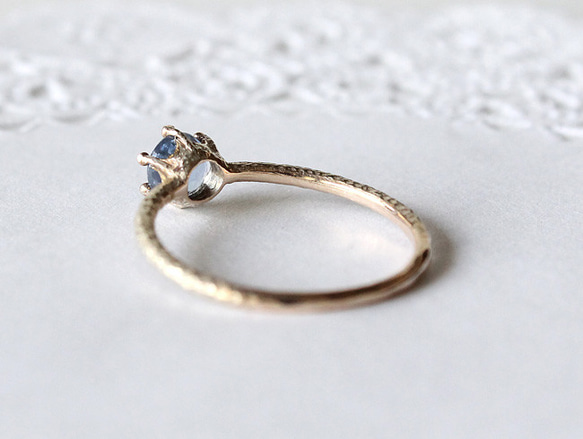 round cut sapphire ring [5mm] k10 3枚目の画像