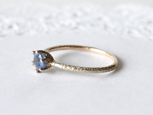 round cut sapphire ring [5mm] k10 4枚目の画像