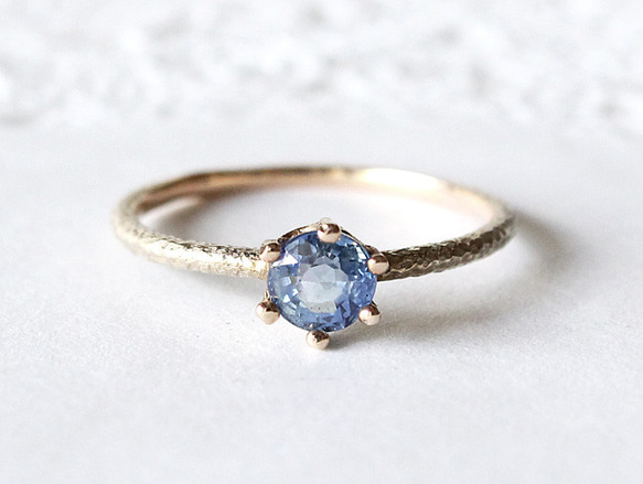 round cut sapphire ring [5mm] k10 1枚目の画像