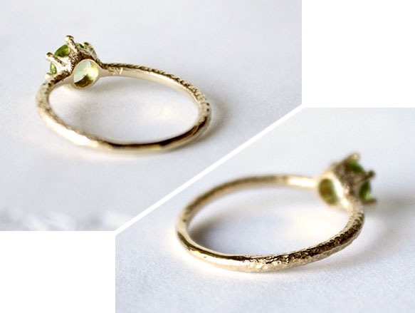 round cut peridot ring [5mm] (gold plating) 4枚目の画像