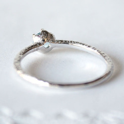 round cut aquamarine ring [4mm]【受注制作】 4枚目の画像