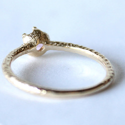 round cut tourmaline ring [4mm]  (gold plating) 【受注制作】 4枚目の画像