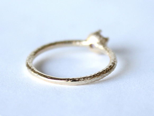 round cut tourmaline ring [4mm]  (gold plating) 【受注制作】 5枚目の画像