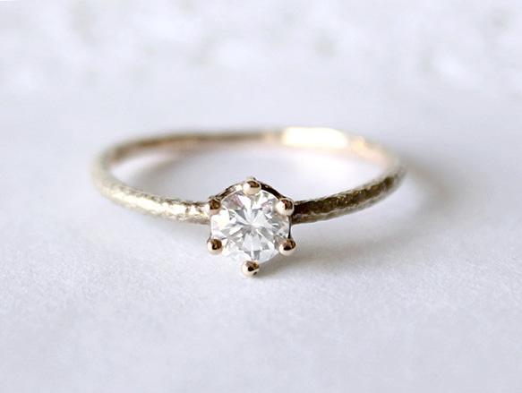 Diamond ring [0.395ct] (k10)（受注生産） 1枚目の画像