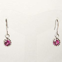 Rhodolite garnet  pierce (rhodium plating) 第2張的照片