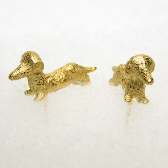 Dachshund pierce (gold plating) 3枚目の画像