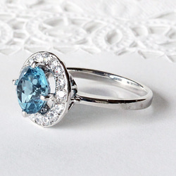 blue topaz ring / rhodium plating【受注製作】 4枚目の画像