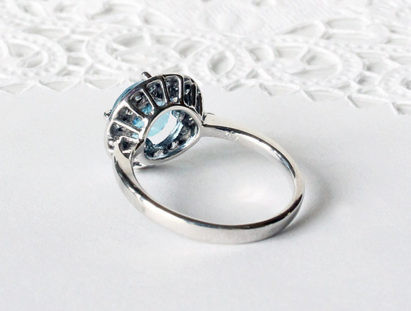 blue topaz ring / rhodium plating【受注製作】 7枚目の画像