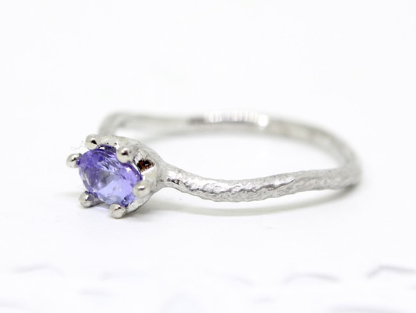 Wave ring /　Tanzanite  (rhodium  plating)　 2枚目の画像