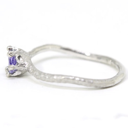 Wave ring /　Tanzanite  (rhodium  plating)　 3枚目の画像