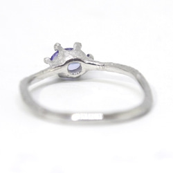 Wave ring /　Tanzanite  (rhodium  plating)　 4枚目の画像