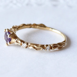 lace ＆ amethyst ring  (gold plating) 3枚目の画像