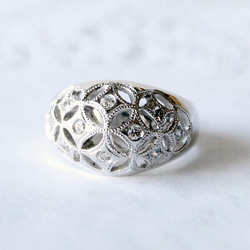 CZ mil ring / rhodium plating 第1張的照片