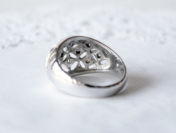 CZ mil ring / rhodium plating 第4張的照片