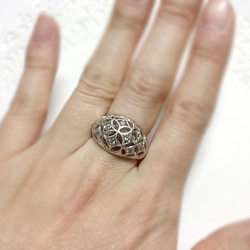 CZ mil ring / rhodium plating 第5張的照片