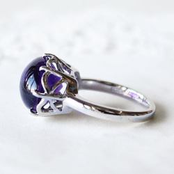 amethyst ring/ rhodium plating 第3張的照片