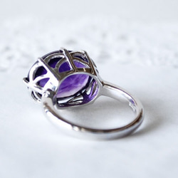 amethyst ring/ rhodium plating 第6張的照片