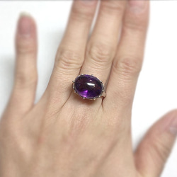 amethyst ring/ rhodium plating 第5張的照片