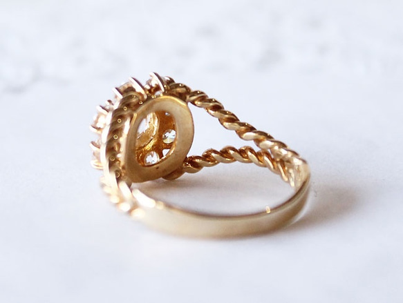 CZ ring 2 / gold plating【受注制作】 4枚目の画像