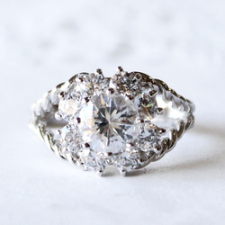 CZ ring 2 / rhodium plating 1枚目の画像