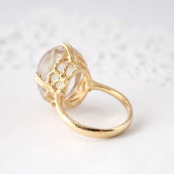 Rutilelated quartz ring/ gold plating 4枚目の画像