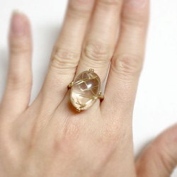 Rutilelated quartz ring/ gold plating 6枚目の画像