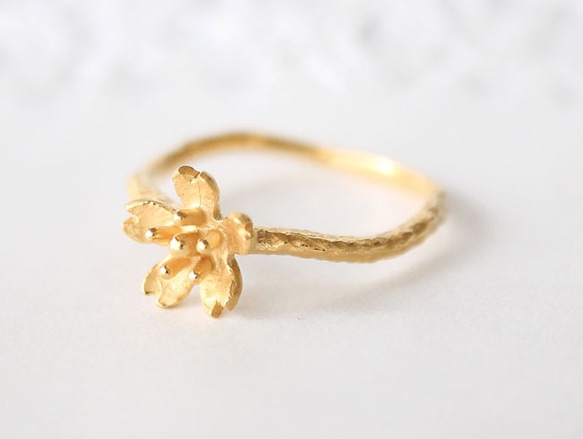 sakura ring  (gold plating) 第2張的照片