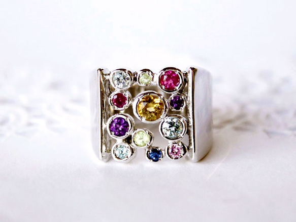 multi-color ring  (rhodium plating) 1枚目の画像