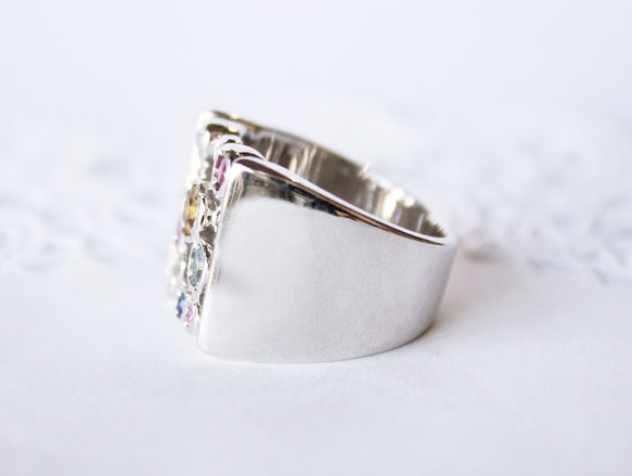 multi-color ring  (rhodium plating) 3枚目の画像