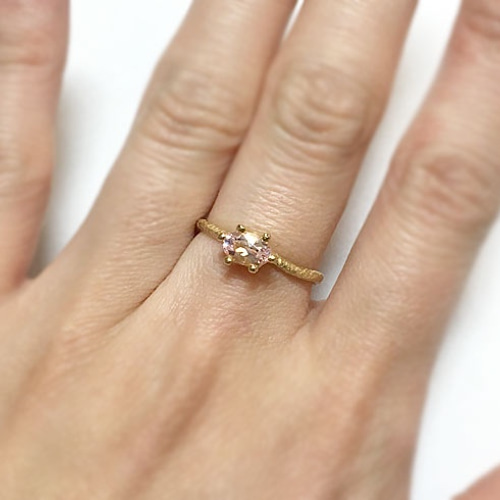 オーバルカットモルガナイトk18YGリング15号 アクセサリー