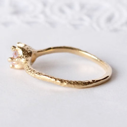 Wave ring / Morganite  (gold plating) 第5張的照片