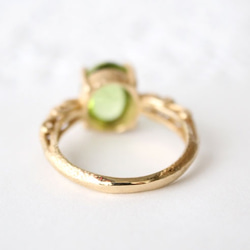 50%OFF☆現品限り foliage scroll ring /peridot (gold plating) 4枚目の画像