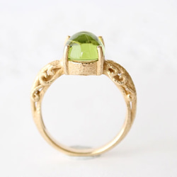 50%OFF☆現品限り foliage scroll ring /peridot (gold plating) 5枚目の画像