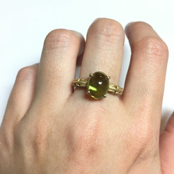50%OFF☆現品限り foliage scroll ring /peridot (gold plating) 6枚目の画像