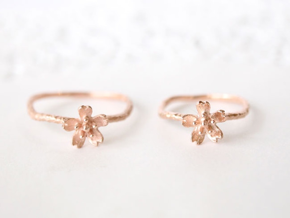 sakura ring  (pink gold plating) 第3張的照片