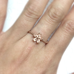 sakura ring  (pink gold plating) 第5張的照片