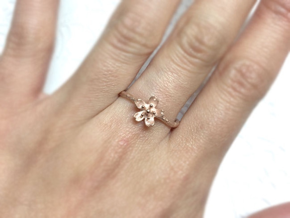 sakura ring  (pink gold plating) 第5張的照片