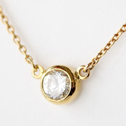 【オーダー承ります】Bezel Diamond necklace  (K18YG) 1枚目の画像